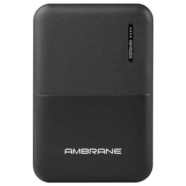 Ambrane Capsule 5K (5000 mAh) Lithium Polymer Power Bank (Black), Fast Charging Power Bank